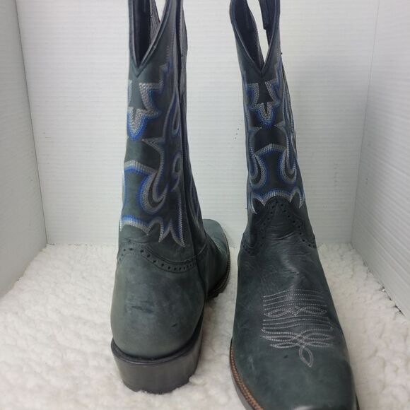 Marciante Brand Boots Men's Size 12D Gray Cowboy Wsstern Square Toe Shoes Rare G - Picture 6 of 9